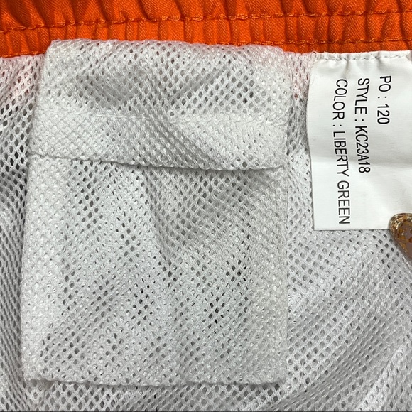 Nat Nast Green Plaid Swim Trunks Size M Tie Front Pocket Lined Elastic Retro - Picture 7 of 8